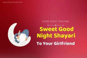 Sweet Good Night Shayari to Express Your Love to Your Girlfriend