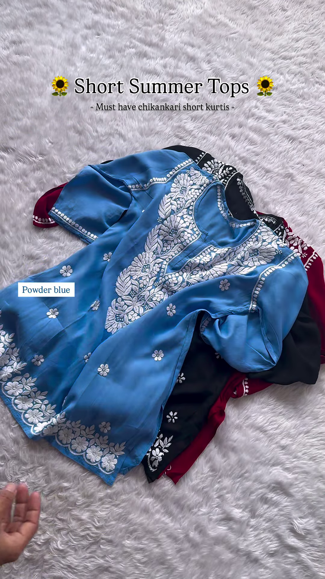 Sunshine Yellow Chikankari Short Kurti – Summer Essential - Image 3