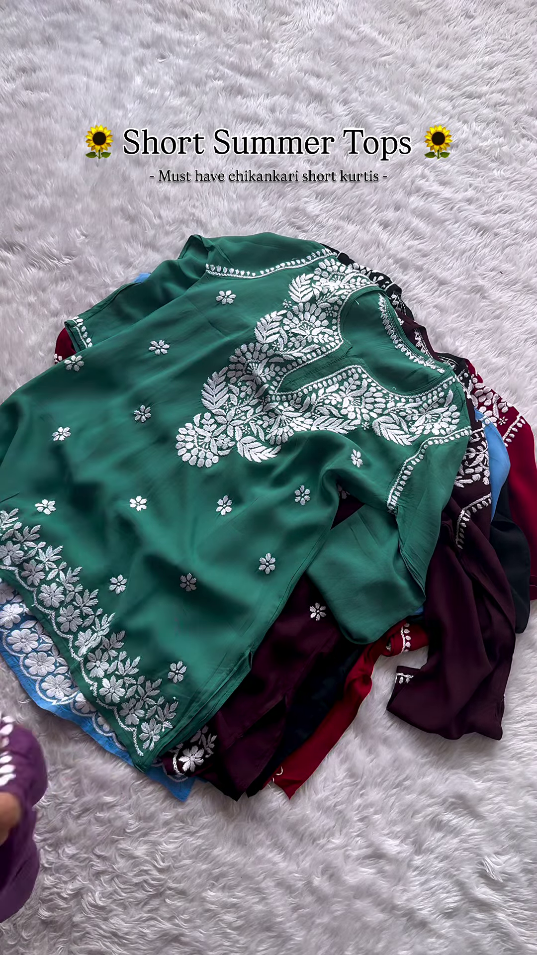 Sunshine Yellow Chikankari Short Kurti – Summer Essential