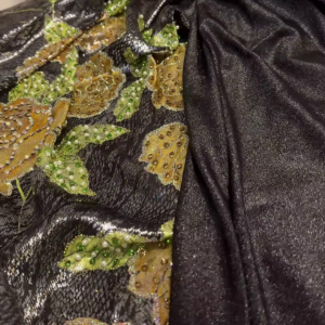 Golden Bloom Luxe Jacquard Fabric