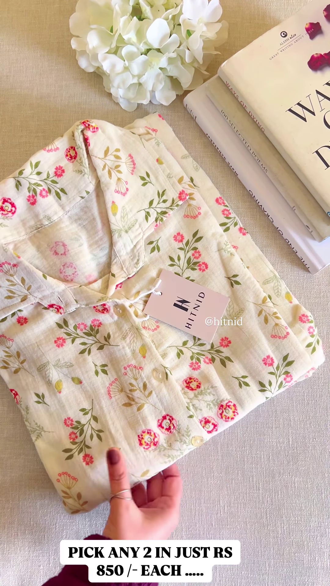 Soft Cotton Strawberry Print Nightwear Shirt - Image 2