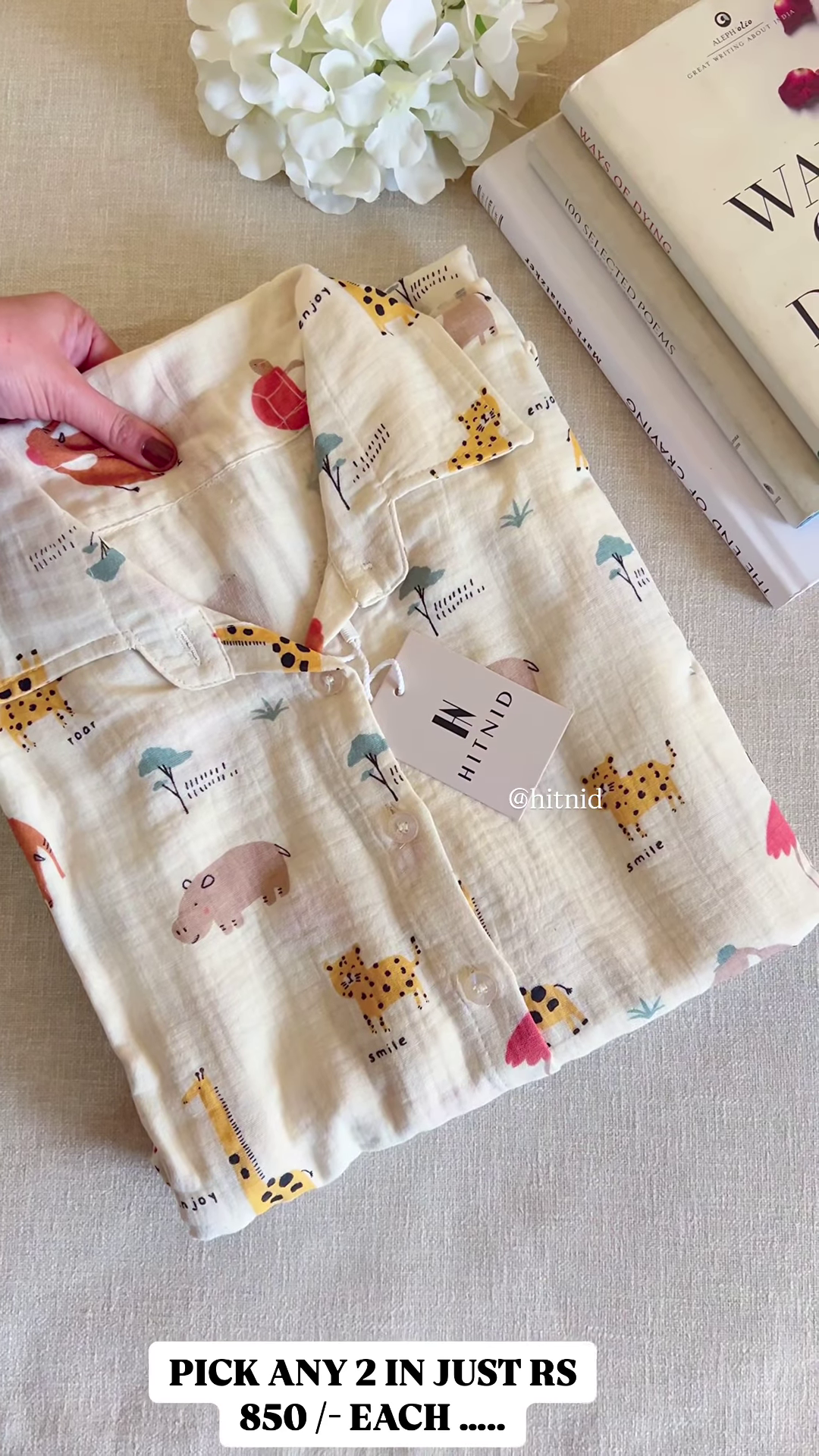 Soft Cotton Strawberry Print Nightwear Shirt - Image 4