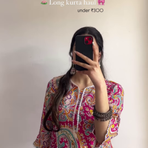 Vibrant Paisley Print Long Kurta – A Splash of Colors