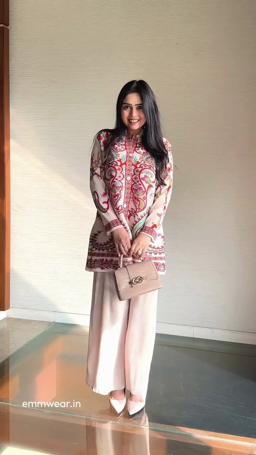 Blush Pink Floral Printed Co-ord Set - Image 3