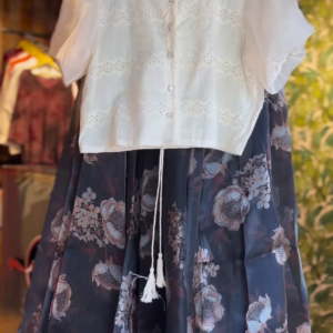 Moonlit Garden: Vintage Charm Skirt Set