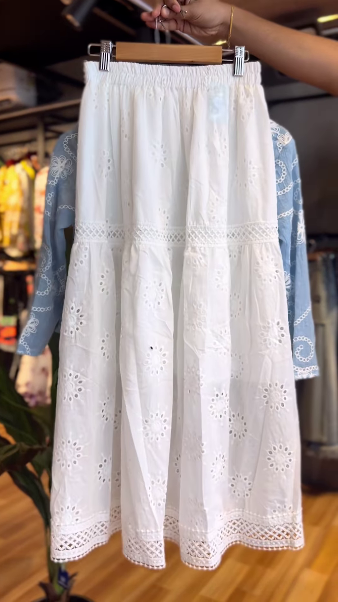 Bluebell Whispers: Boho Eyelet Co-Ord Set - Image 2