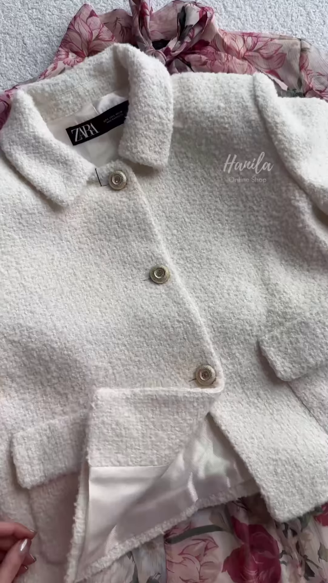 Vintage Rose Floral Chiffon Dress with Belt - Image 3