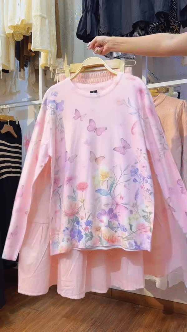 Elegant Pink Floral Embroidered Lace Shirt - Image 5