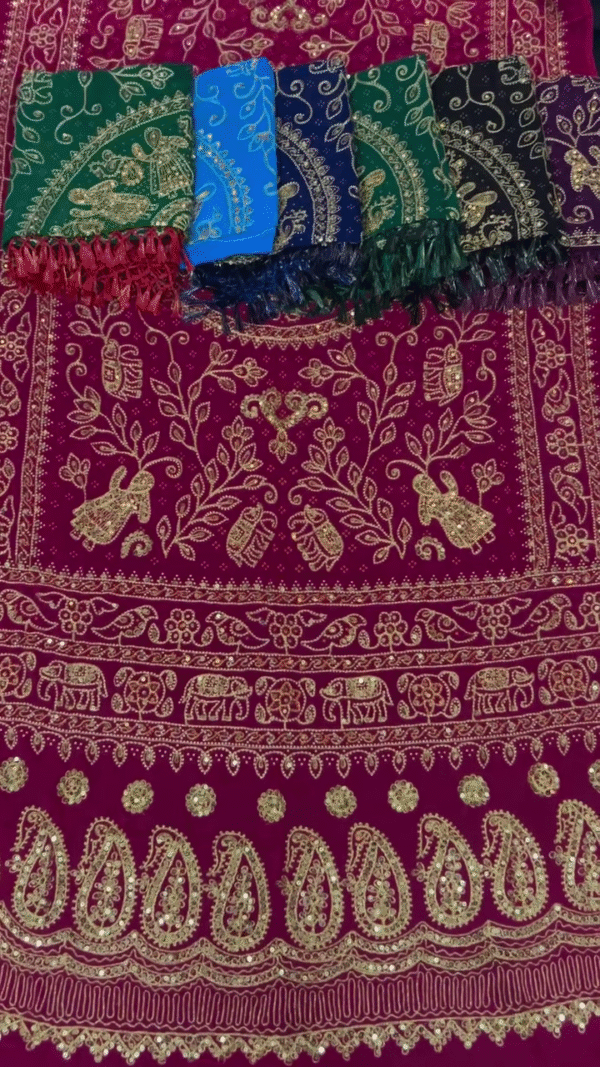 Royal Rajasthani Hand-Embroidered Suit Set
