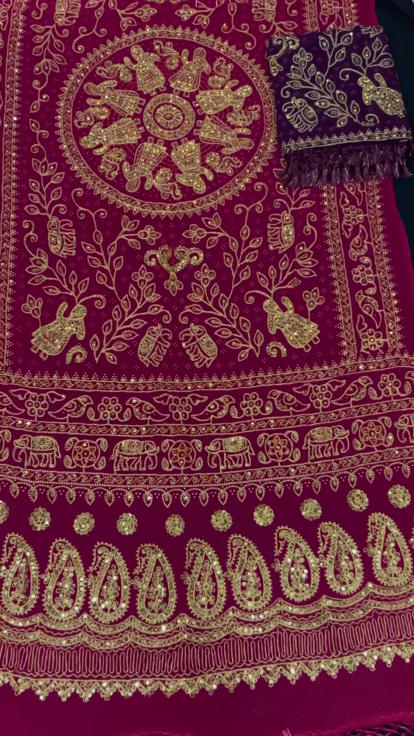Royal Rajasthani Hand-Embroidered Suit Set - Image 2