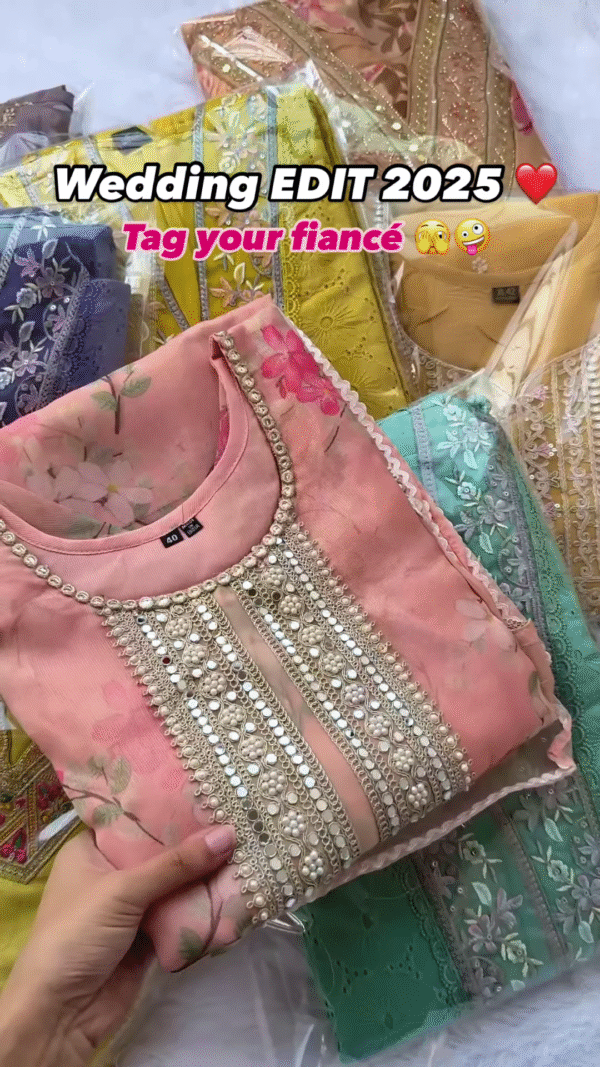 Wedding Edit 2025: Blush Pink Embellished Kurta