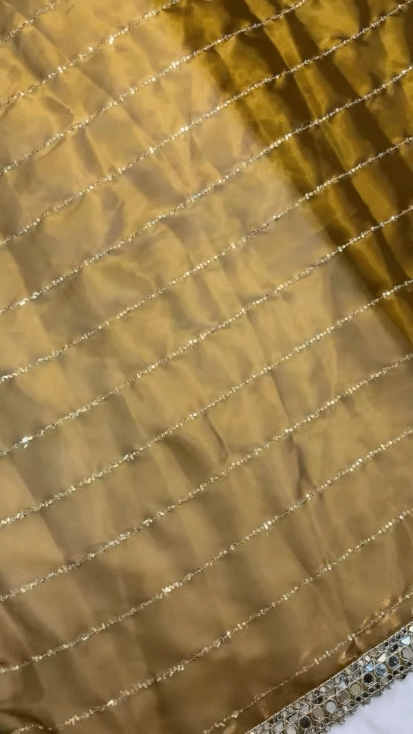 Golden Mirror-Work Lehenga Set - Image 3