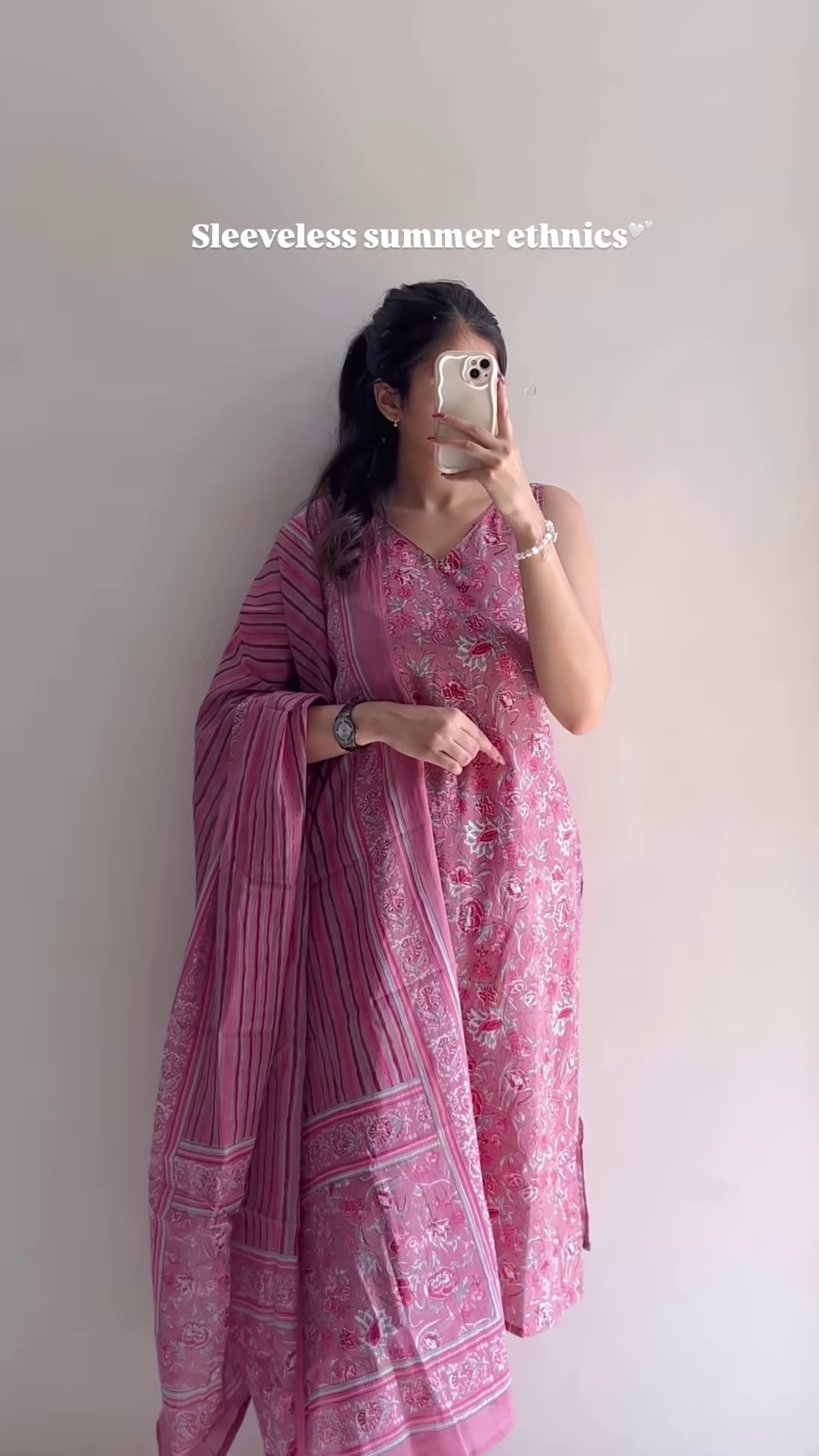 Women’s Sleeveless Light Blue Embroidered Kurta Pant Set with Dupatta – Elegant Summer Ethnicwear - Image 4