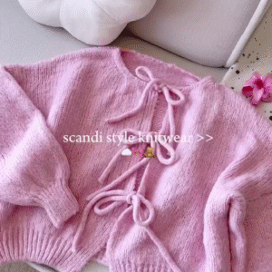 Scandi-Style Knitwear Stack 🧶 Ribbed Cardigans & Striped Sweaters – Pink, Grey, Navy & More