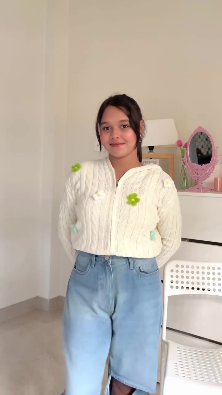 Statement Knitwear Combos ๐งถ๐ฅ๐ธ โ Flame, Cable Vest & Floral Cardigan Variants - Image 3