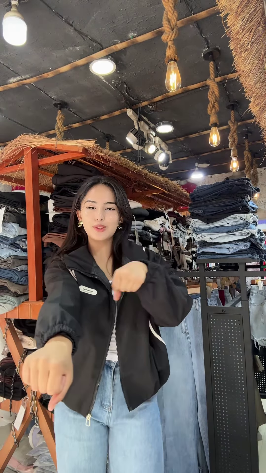 Women's Casual Zip-Up Jackets 🧥✨ – Yellow, White & Maroon Variants Styled in Rustic Store Setting - Image 2