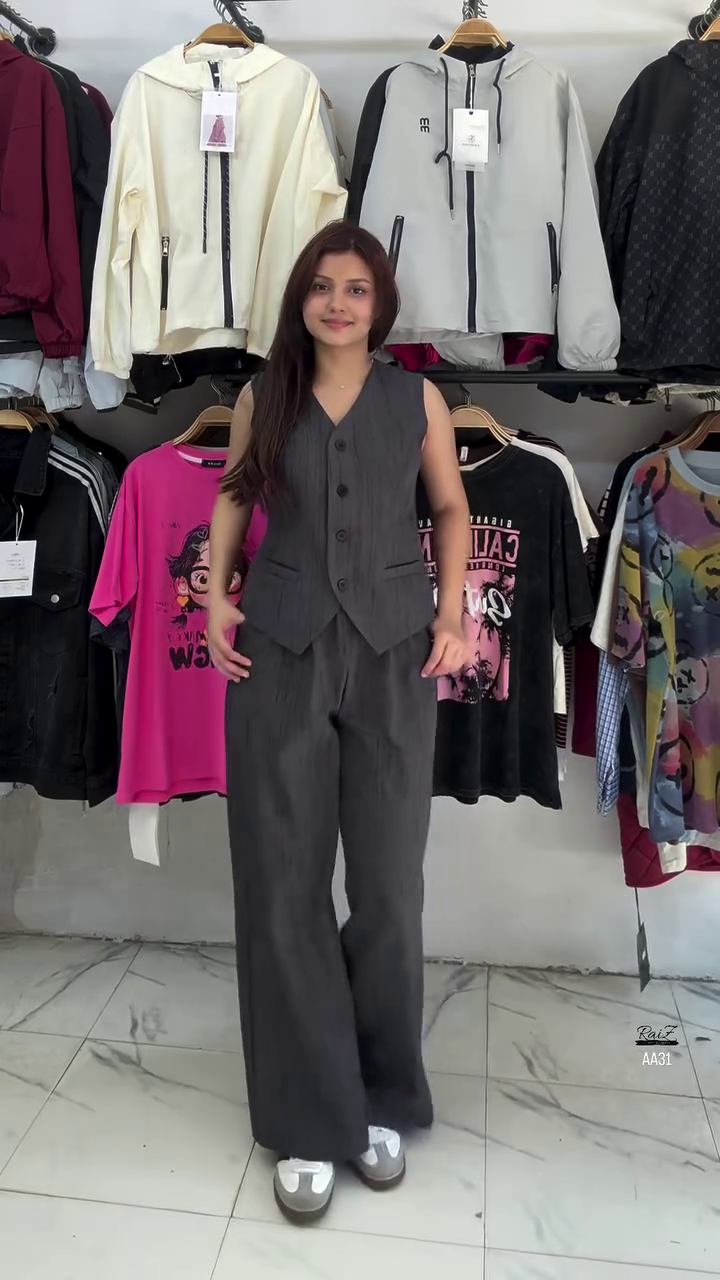 Charcoal Power Suit Set