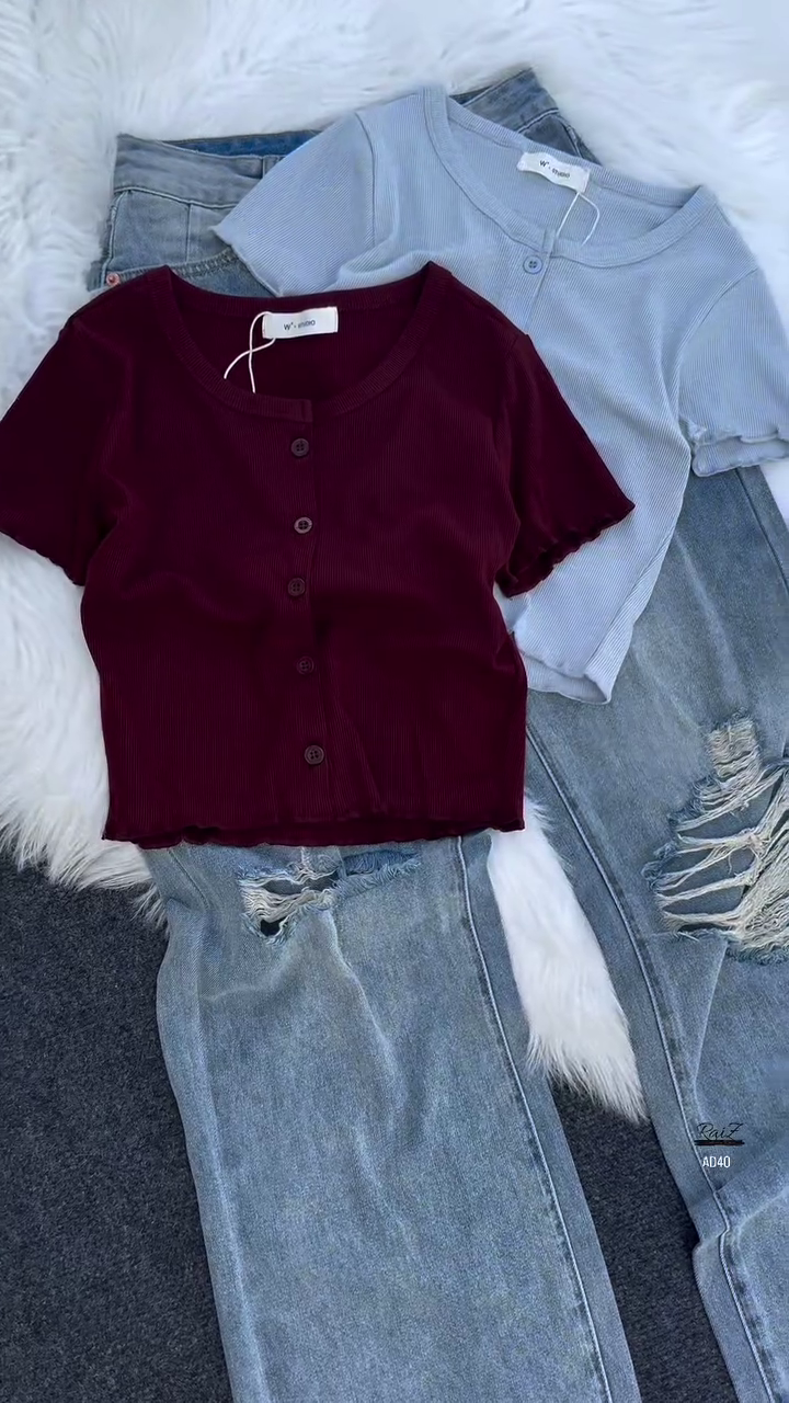 Women’s Short-Sleeve Button-Down Knit Cardigan Top - Image 2