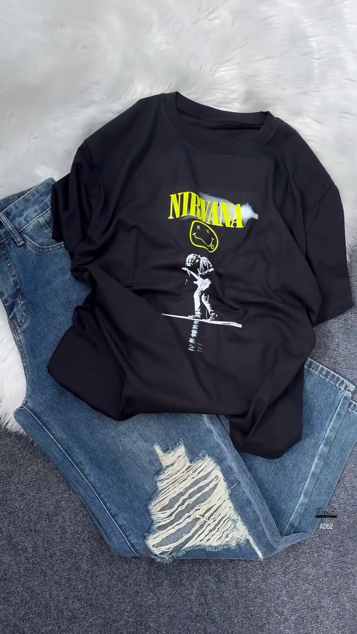 Nirvana Graphic Tee & Distressed Jeans Set - Image 3