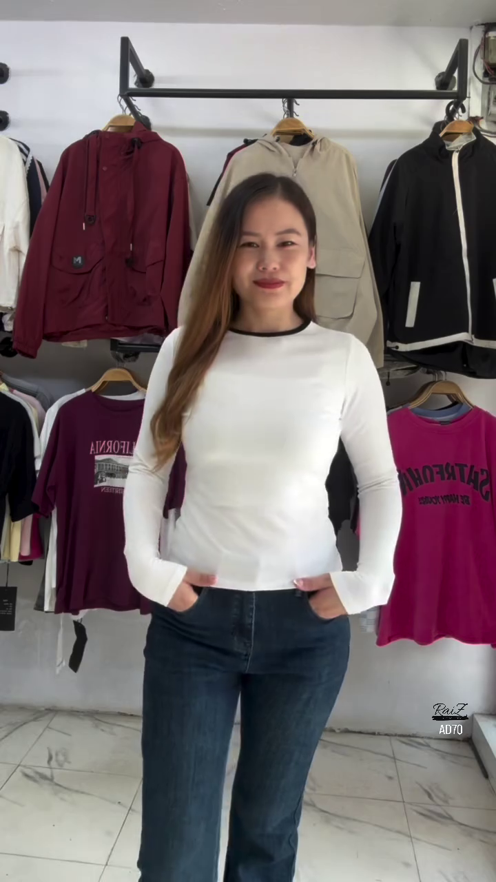 Classic Brown Long Sleeve Fitted Top - Image 3