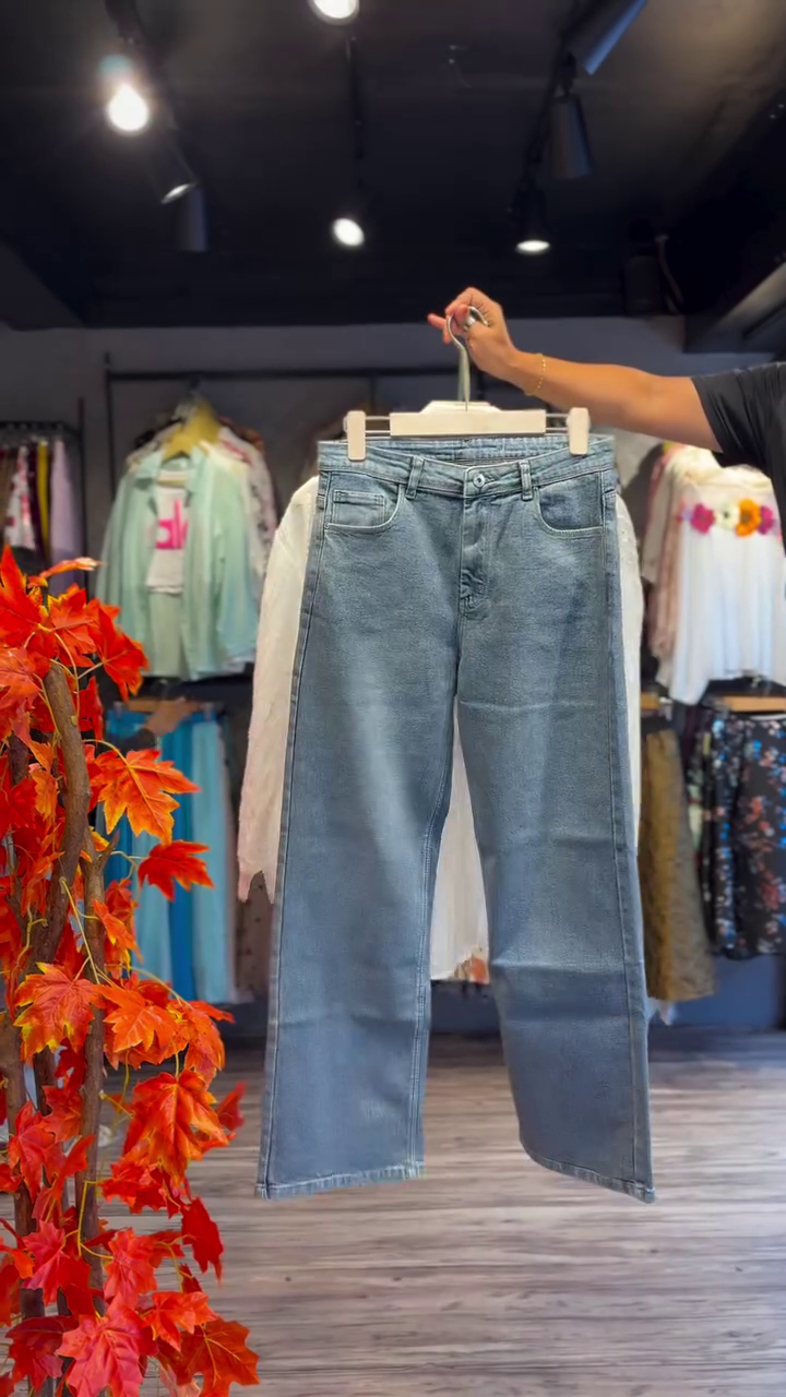 Sheer White Shirt with Crop Layer & Denim Bermudas - Image 2