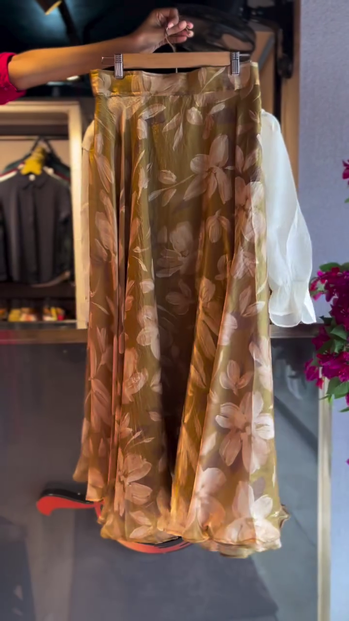 Embroidered Paisley Top in Olive & Wide-Leg Pants in White - Image 2