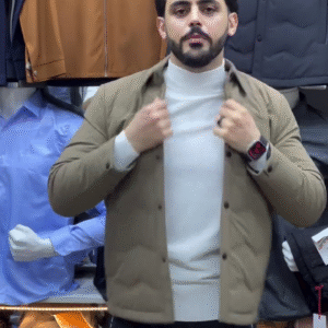 LIGHT BROWN QUILTED WINTER JACKET