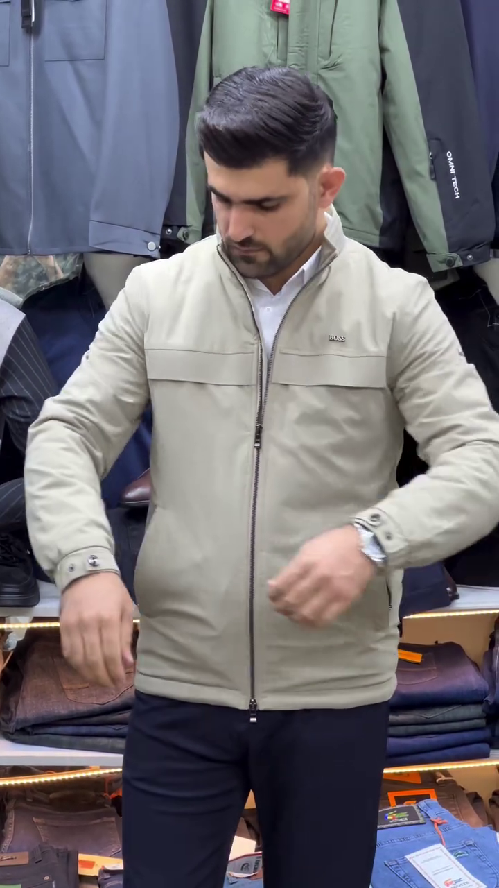 LIGHT BEIGE MAGO ZIP-UP JACKET - Image 2