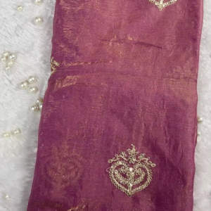 Luxury Maroon Heavy Hand-Embroidered Velvet Designer Blouse