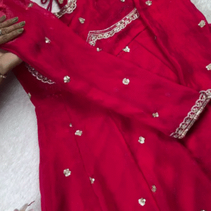 Majestic Rani Pink Scalloped Designer Gown