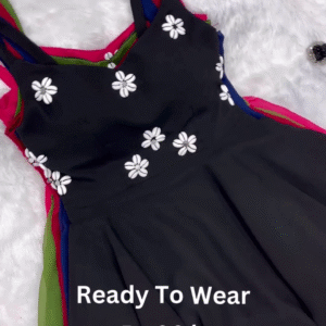 Midnight Bloom: Sleeveless Floral skater Dress