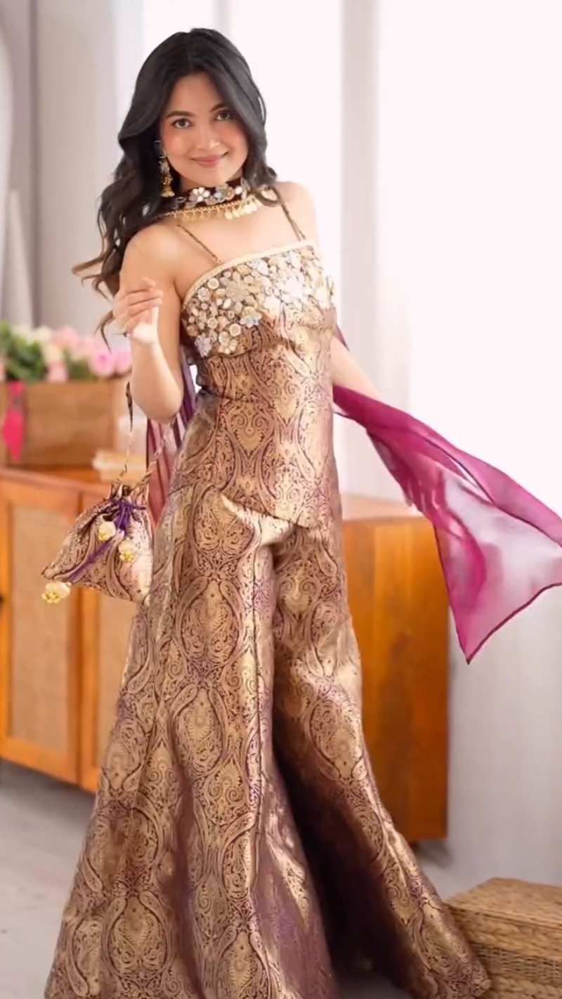 Ethereal Pastel Embroidered Ensemble – Available in Mint Green & Ivory White - Image 8