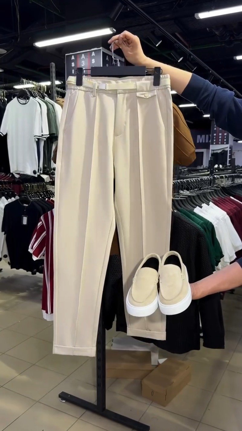 Minimalist Ribbed Knit Tee & Trouser Co-ord Set – Available in White, Brown, & Maroon - Image 4