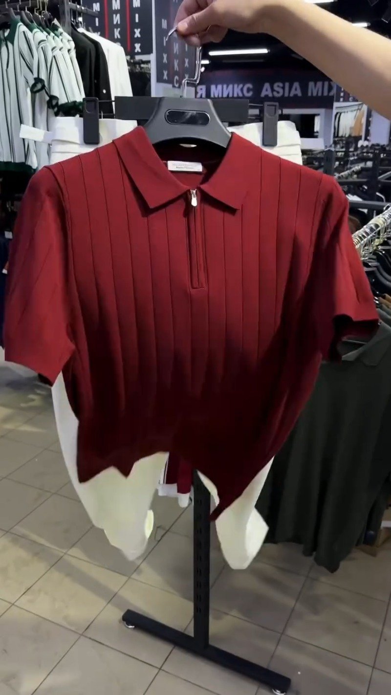 Urban Minimalist Ribbed Knit Polo & Trouser Set – Available in Deep Burgundy & Classic White - Image 3
