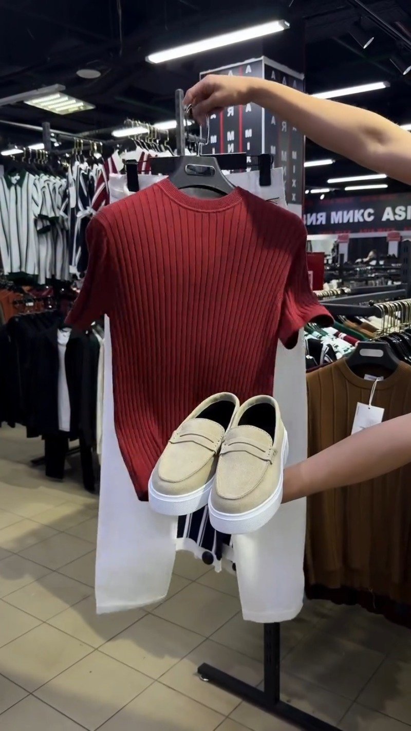 Minimalist Ribbed Knit Ensemble – Available in Burgundy, White, & Navy - Image 2