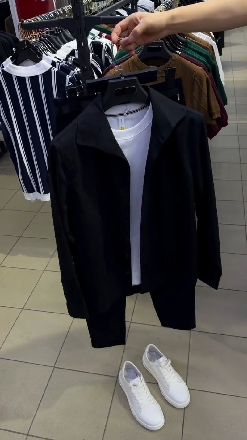 Contemporary Minimalist Layered Black & White Ensemble – Available in Black & Neutral Tones - Image 3