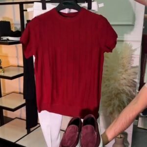 Minimalist Ribbed Knit Ensemble – The Modern Gentleman’s Sophisticated Two-Piece Set