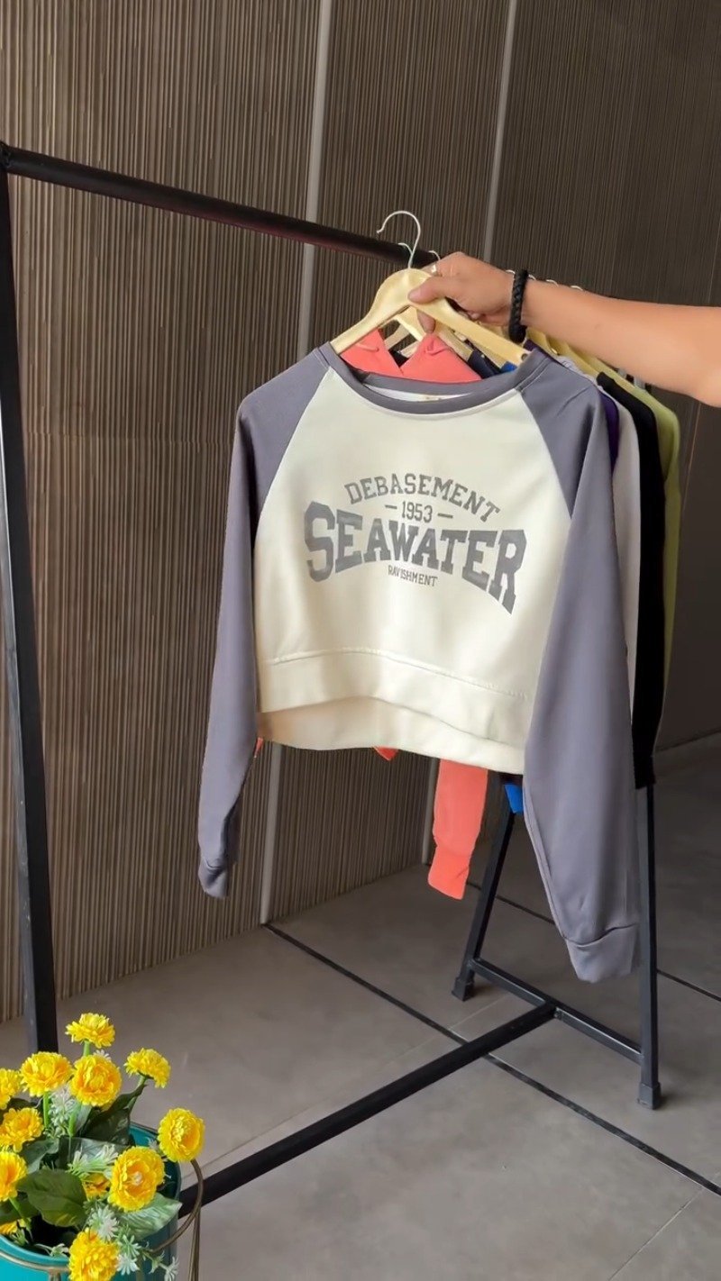 Contemporary Chic Cropped Pullovers & Hoodies Collection – Available in Pink, Olive Green, Beige, Navy Blue, Grey, & Tan - Image 5