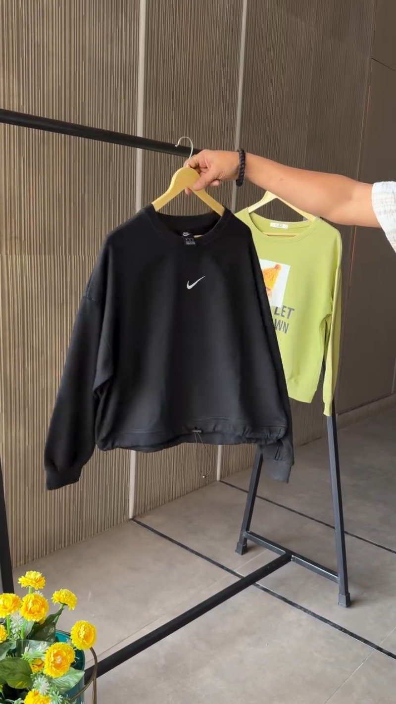 Contemporary Chic Cropped Pullovers & Hoodies Collection – Available in Pink, Olive Green, Beige, Navy Blue, Grey, & Tan - Image 9