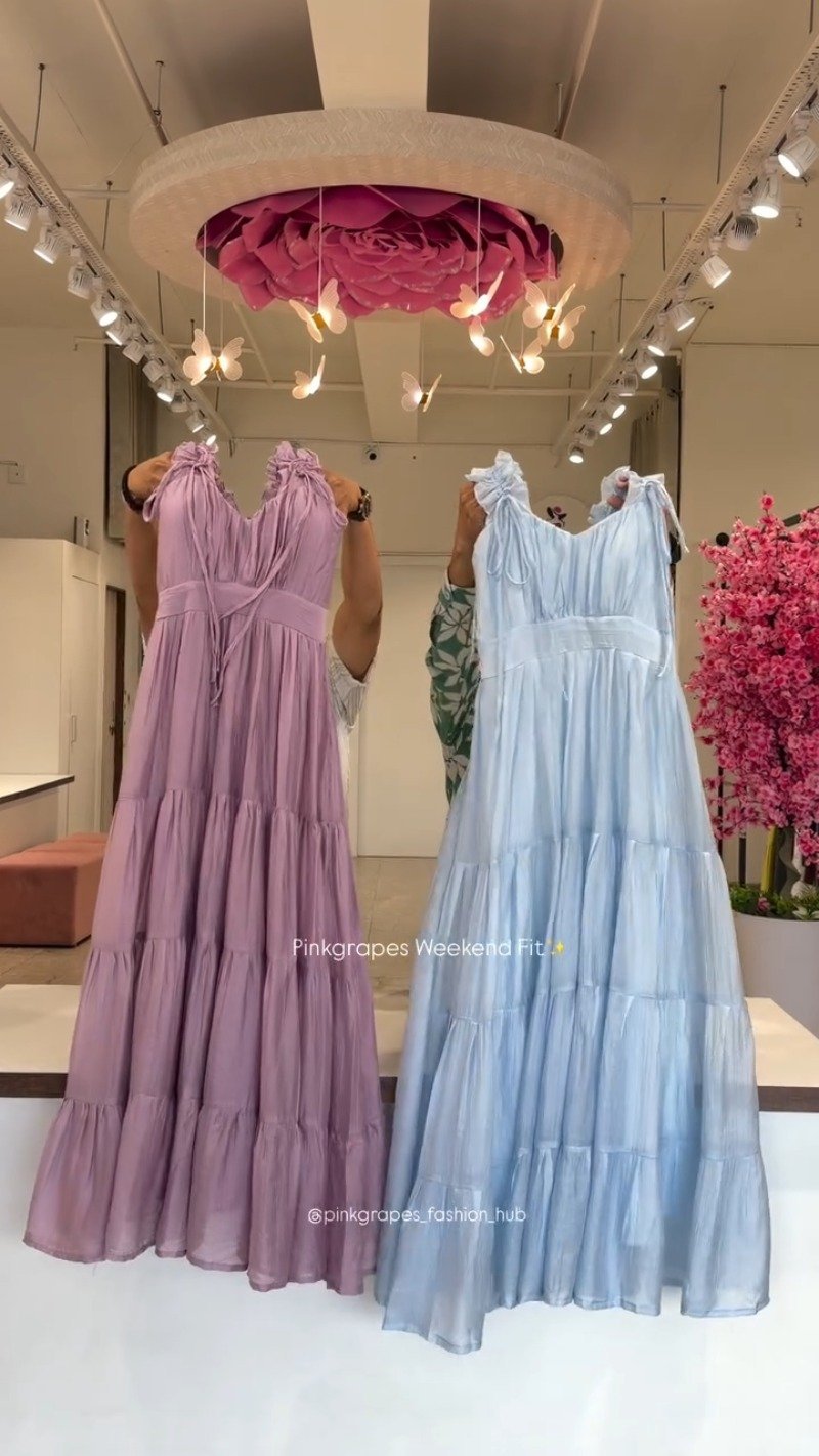 Ethereal Tiered Ruffle Maxi Dress – Available in Earthy Brown, Ivory Cream, Lavender Mist, Sky Blue, Obsidian Black & Lime Zest - Image 2