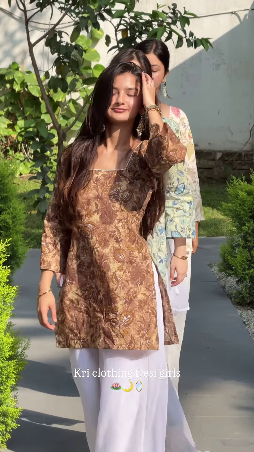 Blush Blossom: Floral Kurti with Palazzo & Dupatta Set - Image 2