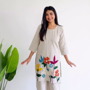 Lilac Whimsy: Tiered Garden-Stripe Midi Dress