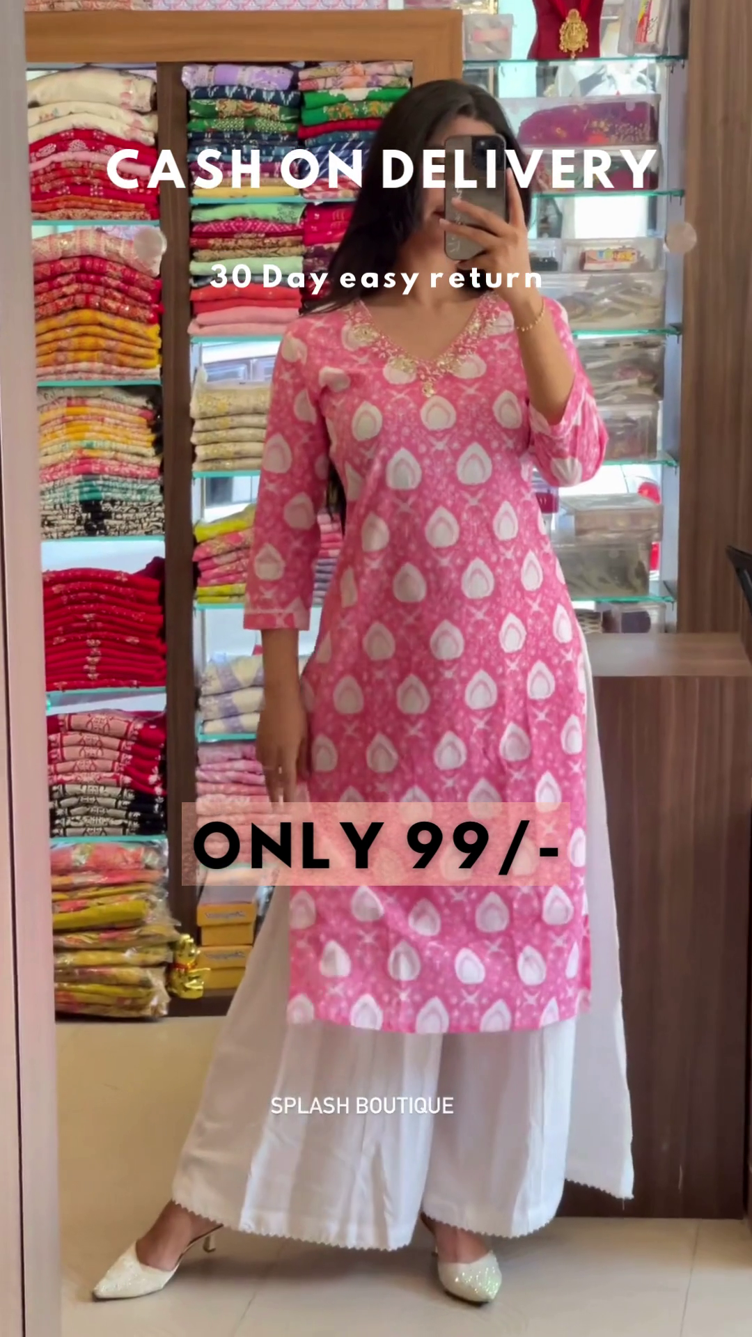 Citrus Bloom: Embroidered Lime Green Kurti & Palazzo Set - Image 2