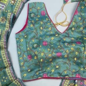 Floral Mirage Embroidered Silk Lehenga Set – Available in Vibrant Green & Soft Lilac