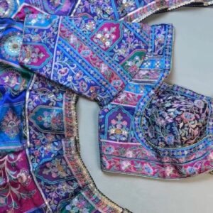 Royal Midnight & Regal Multicolour Embroidered Lehenga Set – Available in Midnight Blue & Vibrant Multicolour
