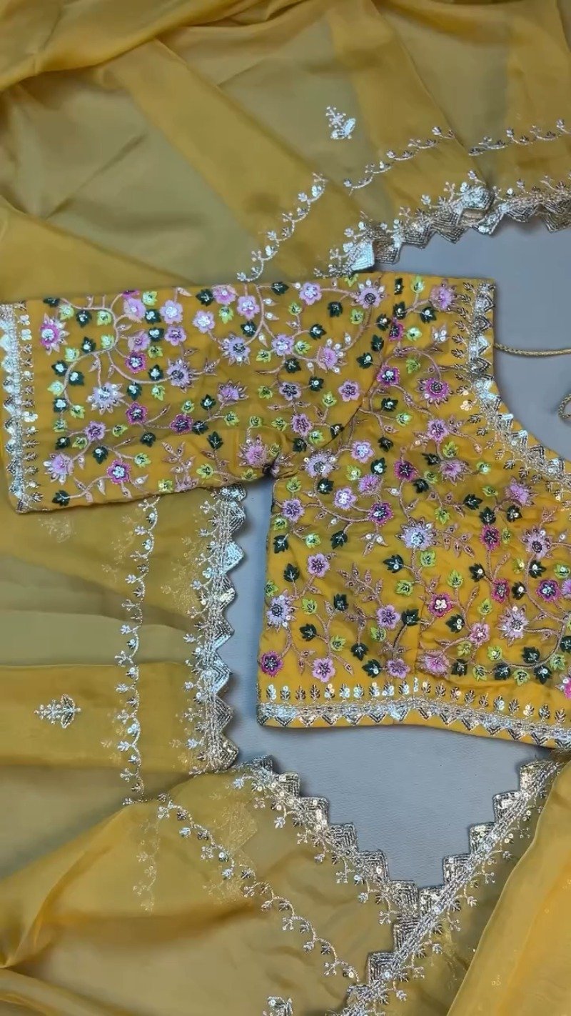 Sunshine Radiance Embroidered Silk Kurta & Dupatta Set