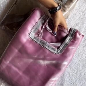 Elegant Embellished Organza Kurta Set – Available in Orchid Purple & Dusty Taupe