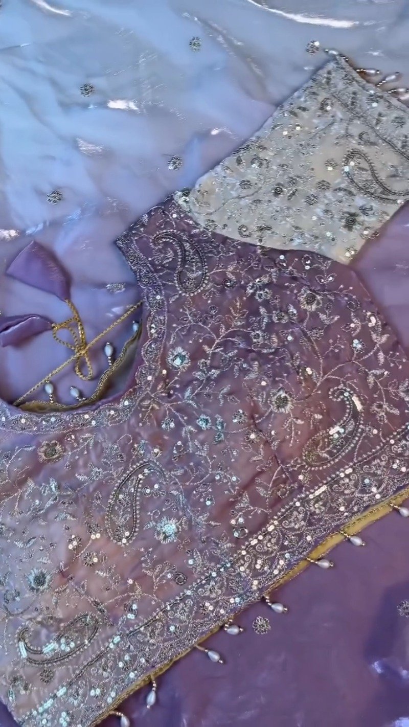 Enchanting Lilac Sequin-Embroidered Lehenga Set – Available in Lilac & Soft Ivory - Image 7