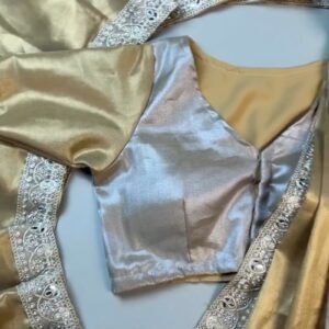 Opulent Gilded Silk & Metallic Shimmer Ethnic Ensemble – Available in Gold & Silver-Gold