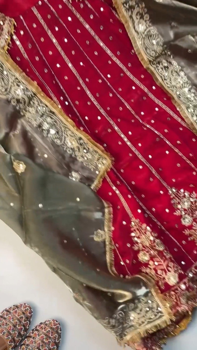 Regal Embroidered Silk Kurta & Dupatta Ensemble – Available in Burgundy & Midnight Black - Image 4